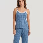 Pijama largo Azul Mujer